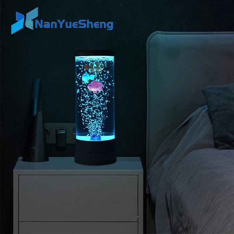 Floating Nightstand With Led Light - リモコン付きLEDフィッシュランプ,色が変わる装飾ライト,水族館,子供向けの誕生日プレゼント,USB