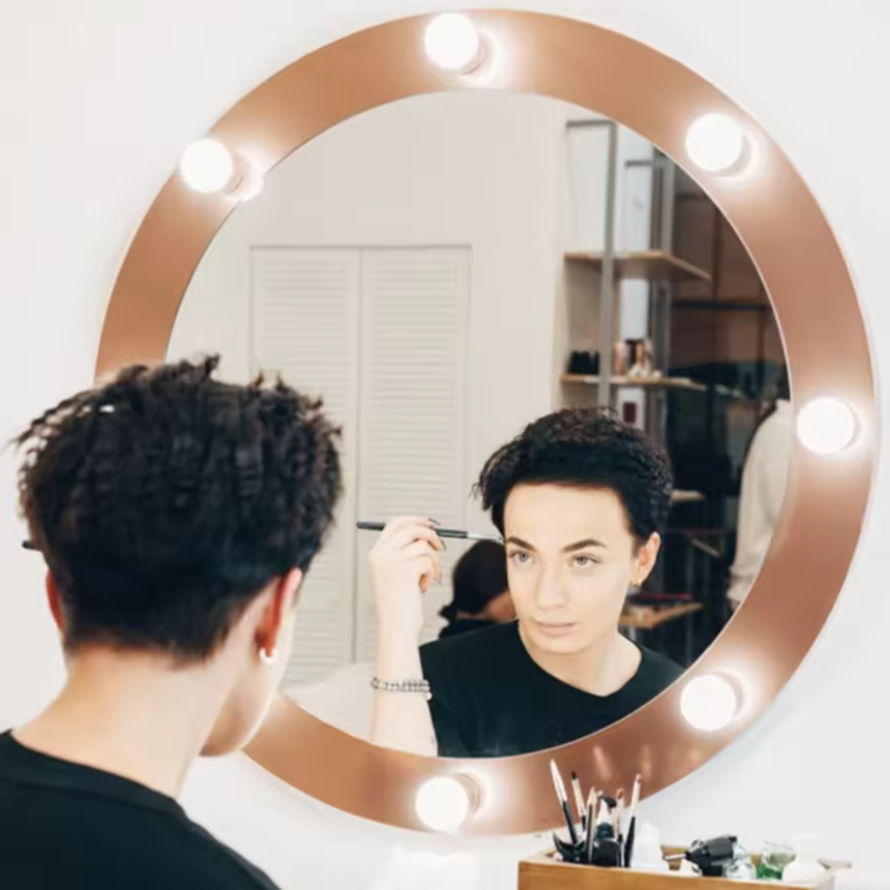 ハリウッドメイクアップバニティランプ、取り外し可能なLEDミ - Dressing Table Vanity With Lighted Mirror のレビューと価格