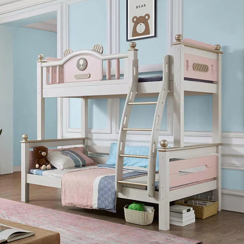 モダンなシンプル無垢材多機能二段ベッド、スライド階段収納キャ - Bunk Bed With Stairs And Slide のレビューと価格