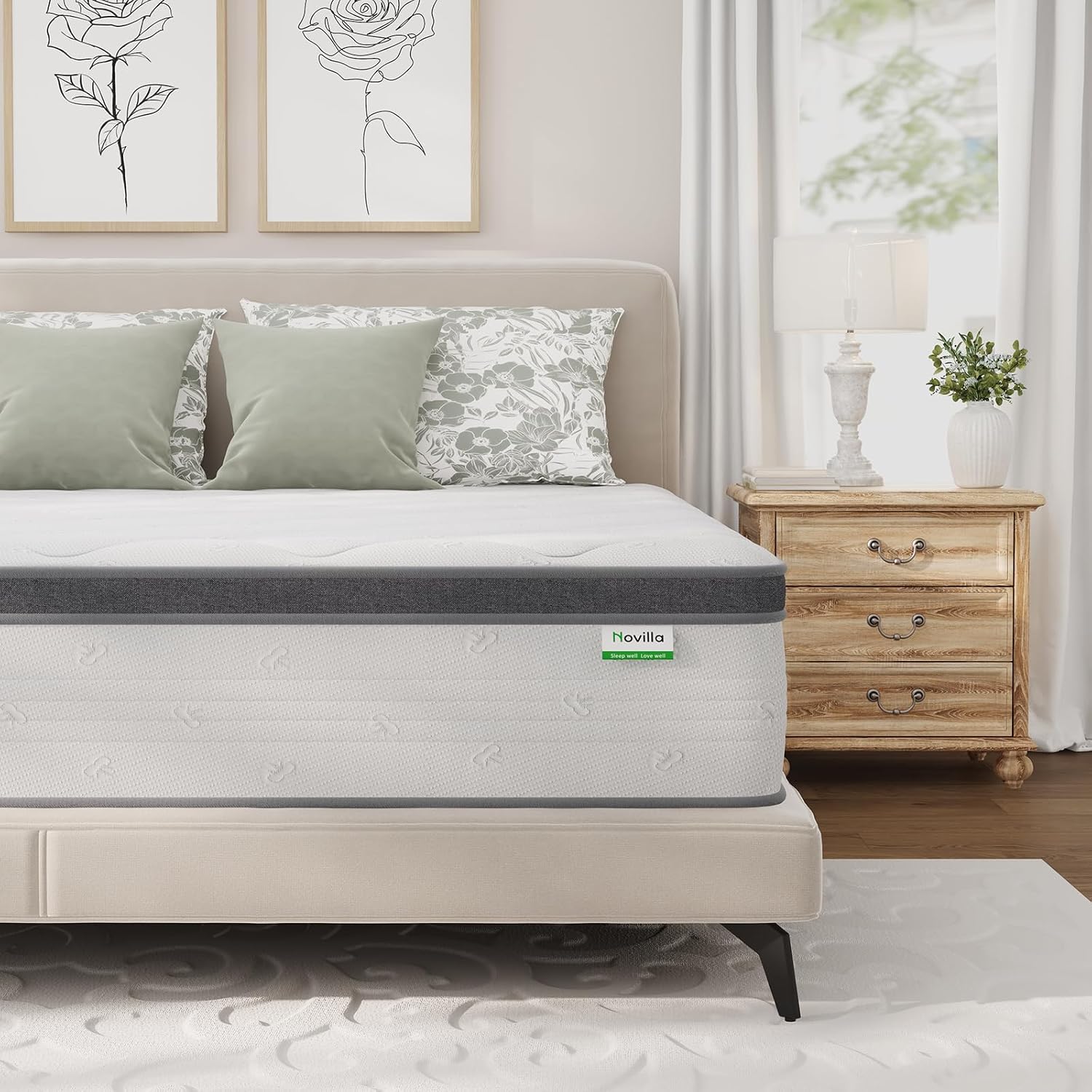 クイーンサイズマットレス、厚さ14インチ、箱入りハイブリッド - Memory Foam Mattress In A Box Queen のレビューと価格